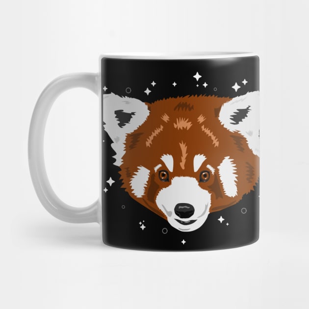 Red Panda and Stars by TaliDe